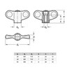 Ganter Normelemente Wing Nut GN 634-55-M8-E-DSG | Pack of 4