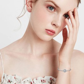 Symretie 925 Sterling Silver Charms Pendant for Bracelets and Necklaces - Travel Family Heart Bead Charms Jewellery Gifts, Sterling Silver, Zirconia, pearl