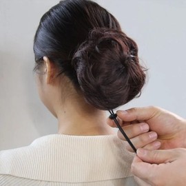 Short hair low bun bun hair wig natural brown (WFIVOR0) / 똥머리 로우번 올림머리 가발 자연갈색 (WFIVOR0)