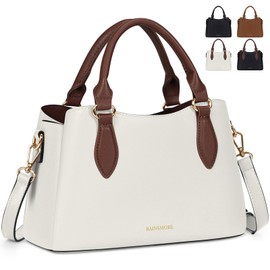 RAINSMORE Purses for Women Leather Handbags Small Top-Handle Bag Waterproof Hand Bags for Womens Ladies Satchel bags