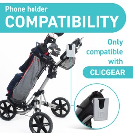 Tributary Brands Golf Push Cart Phone Holder Compatible with Clicgear - Only Fits Clicgear Accessories