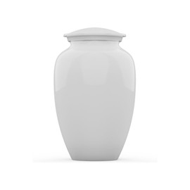 Modern Memorials White Full-Size Urn - Includes 1 Large, 4 Keepsake Urns & 1 Star Necklaces - Perfect Tribute for Loved Ones