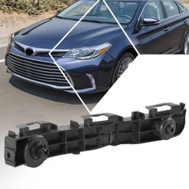 Factory Style Black Plastic Front Left Driver Side Bumper Cover Support Bracket Compatible with 13-18 Toyota Avalon