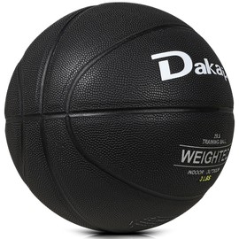 Dakapal Weighted Training Basketball, Leather Trainer Basketball (3 lbs Weight & Size 7) Ball for Training and Dribbling Passing, Indoor & Outdoor Usage(DEFLATED)