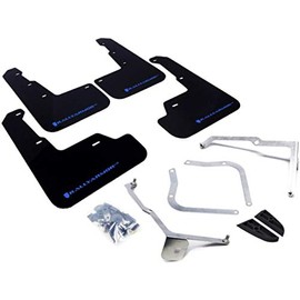 Rally Armor Black UR Mud Flap with Light Blue Logo FITS 15+ Subaru WRX & STi Sedan Only MF32-UR-BLK/LBL