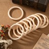 30 PCS 4-Inch Natural Unfinished Wooden Rings Solid Wood Circles