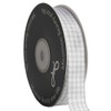 Micomon Gingham Ribbon - Gray and White, 25 Yards Each