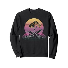 Orchid Flower Retro Sweatshirt