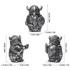 3PCS Viking Warrior Gnome Figurines Set-Viking Decor Home Ornament Mini