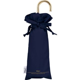 Wpc. 6181-212-002 Women's Rain Umbrella, Folding Umbrella, Feminine Frill, Mini, Navy, 19.7 inches (50 cm), For Both Rain or Shine, Adult Cute, Classical, Gold Handle, Stylish, Cute, Mother's Day