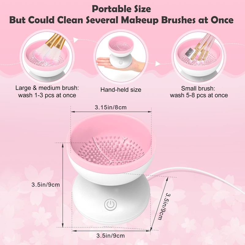 Electric Makeup Brush Cleaner Newest Design, Luxiv Wash Makeup Brush