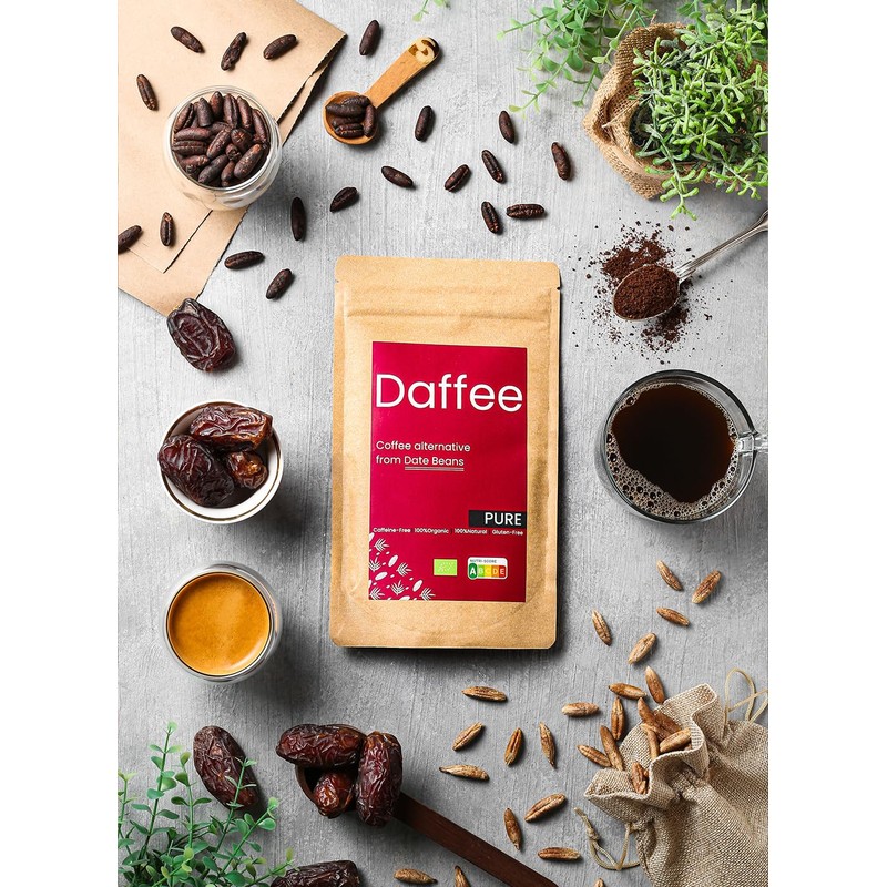 Daffee - Organic Ground Date Seeds Coffee Alternative Pure (125,