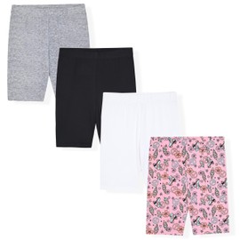Star Ride - Pantalones cortos de bicicleta para niños y niñas, paquete múltiple de poliéster suave y elástico en divertidos estampados y colores (tallas 5-16), Asst 2, 10-12