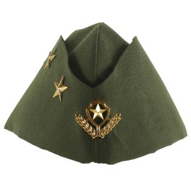 Garneck Sailor Dance Hat Square Dance Performance Sailboat Fan Stewardess Boat Wheat Berets Cap(Army Green)