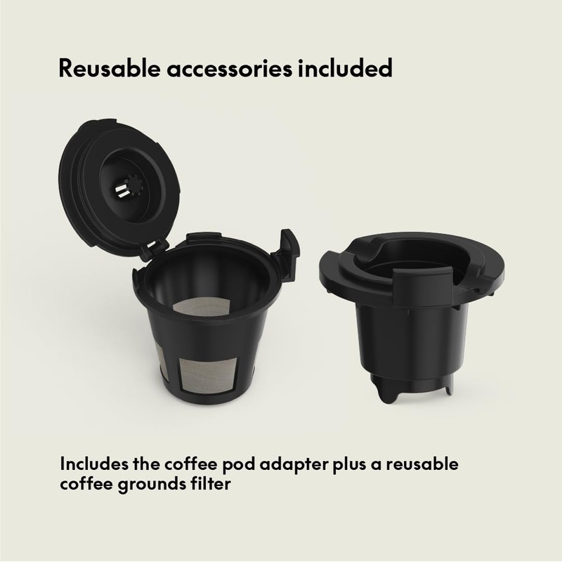BELLA Single Serve Coffee Maker, K Cup & Coffee Ground