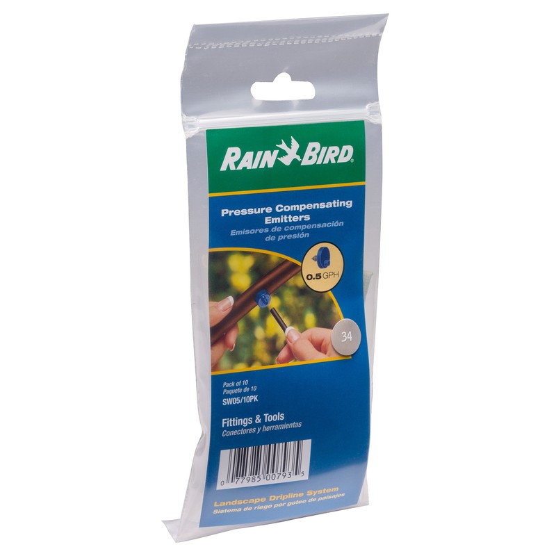 Rain Bird SW05-10PS Drip Irrigation Spot Watering Dripper/Emitter, 0.5 (1/2)