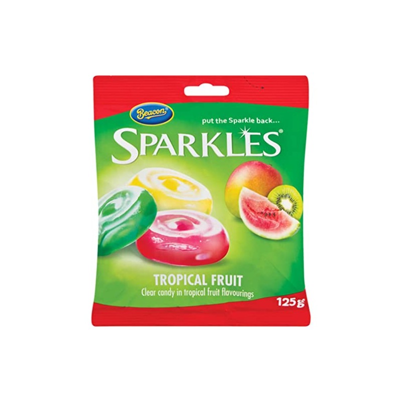 Beacon Sparkles Tropical Fruit Candy 125 g