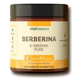 Berberina Hcl 60 Capsulas 1000 Mg Suplemento Vitalbotanics Sabor Sin sabor                                                                            