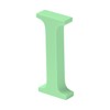 10cm Alphabet Letter Green Clarity Canvas Initial Object (I)