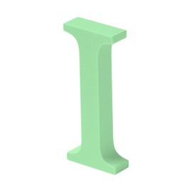 10cm Alphabet Letter Green Clarity Canvas Initial Object (I)