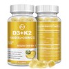 Vitamin D3 K2 Filled Gummies with Omega-3, Calcium, Magnesium, Zinc,