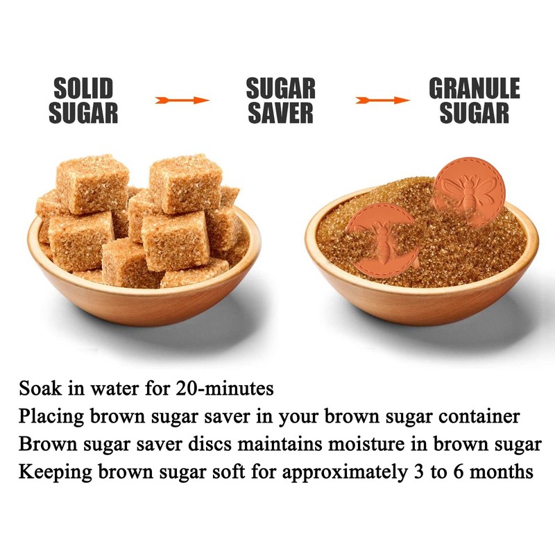 dgudgu Brown Sugar Keeper Bee 4 Terra Cotta Brown Sugar