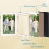 Lavezee 4x6 Trifold Picture Frame, Vertical White Hinged Frames Made