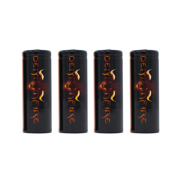 4 Piece IMR 18500 1300mAh 3.7V High Drain LiMn Demonfire Rechargeable Battery with Button Top
