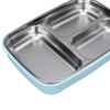 Thermal Insulation Bento Lunch Box 3 Grids Leakproof 304 Stainless