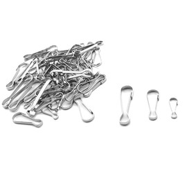 Aifeier ET 60pcs Metal Spring Hook Buckles Nickel Plated Snap Hanging Clip for Zipper, Key Chain, Plant Hanger etc. (20x 20mm & 20x 30mm & 20x 40mm), (SPRING-HOOK-3SIZE-60)