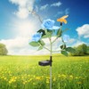 Outdoor Solar Powered LED Light Rose Flower Simulation Bee Lamp