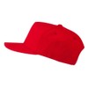 5 Panel Flat Bill Twill Snapback Solid Cap - Red