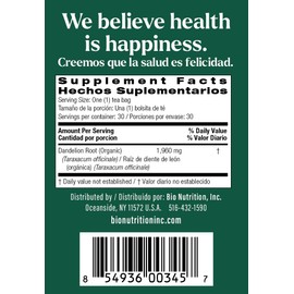 Bio Nutrition Tea Dandelion Root 30 Bag