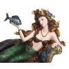 Queen Of Atlantis Siren Mermaid With Fish Resting On Sea