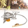 Camping Gas Stove Stainless Steel Strong Durable Windproof Electronic Ignition