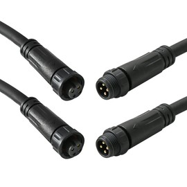 OFXHKYV 4Pin Waterproof Connector, 4-Wire Male and Female Plug LED Connector, with 14AWG IP68 Extension Cable, Suitable for Indoor/Outdoor LED Pool Lights. （50FT）