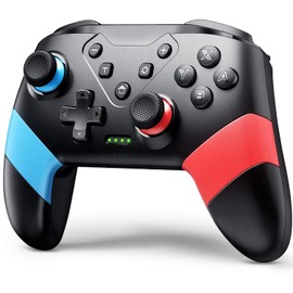VOYEE Switch Controllers Compatible with Switch/Lite/OLED/Windows, Programmable RGB Flash LED, Wireless Pro Controller with One Key Pairing Vibration Wake Up (Classic Style)
