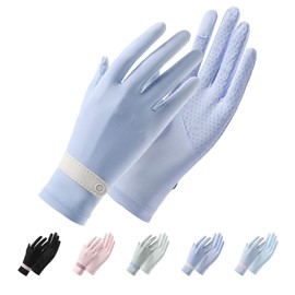 Hsdvdva Women's Gloves, Summer UV Protection Gloves, 2 Finger Out, Cool Touch, Good Touch, Anti-Slip, Thin Gloves, UPF 50+, Sun Protection, Anti-Rough Hands, UV Gloves, For Bicycle, School, Commute,