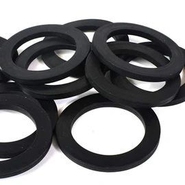 Schläfer 1846 | 10 Pieces - Universal Hydraulic Rubber Seal for Siphon 1 Inch 1/4 Kitchen Sink, 3 mm Height, Flat Seal Compatible with Lira, Washer for Drain Pipe of Bathroom Sink