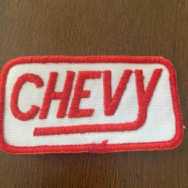 Unbranded Chevy Logo Patch White Red Stitch Embroidered Sew-On Automotive Collectibles