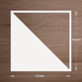 LYMSSESS Wall Stencils for Painting Large Pattern 12" x 12", Reusable Large Floor Stencils, Simple Tile Stencils for Decor (NS9)