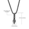 Made by Nami Men's Stainless Steel Necklace with Pendant Black