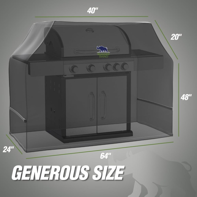 Rugged Rhino All Season Heavy Duty Grill Cover, Three Layer