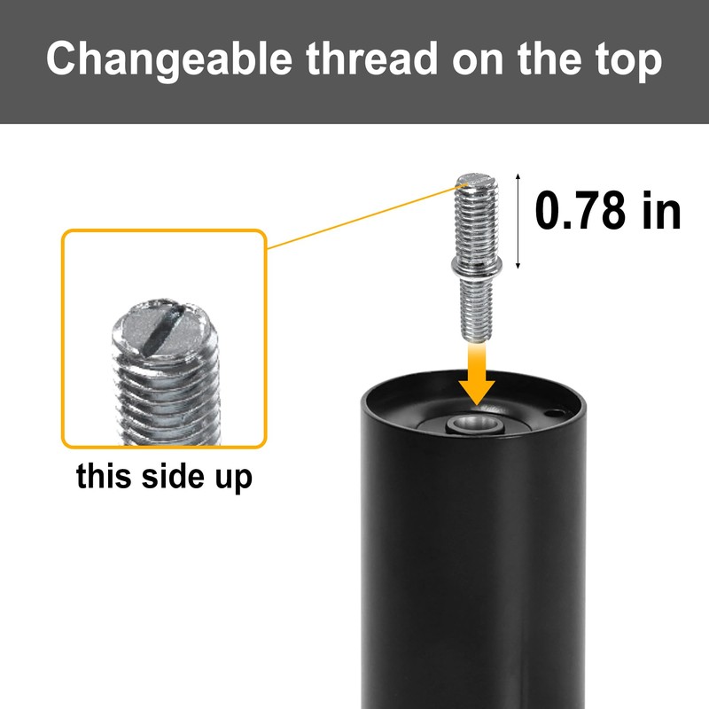 Skuehod 4 Inch Metal Legs Replacement for Adjustable Bed Frame