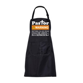 ENSIANTH Pastor Apron Pastor Appreciation Gifts Christian Cooking Aprons Minister Gift Retirement Gift for Pastor Wife Kitchen Aprons (Pastor Apron)