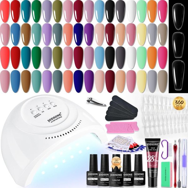 JODSONE 32 Color Gel Nail Polish Kit with U V
