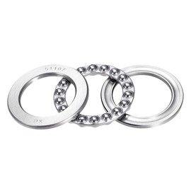sourcing map 51107 Axial Ball Bearing 35mm x 52mm x 12mm Chrome Steel Single Direction