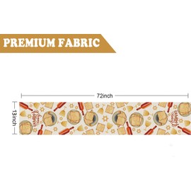 Happy Passover Table Runner Star of David Wine 13x72 Inch Long Runner Israeli Judaism Passover Pesach Home Kitchen Indoor Outdoor Decorations