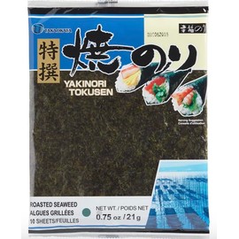 La Voie Japanese Sushi Nori Roasted Seaweed Sheet, Korean Gimbap, 10 Full sheets, Pack of 3
