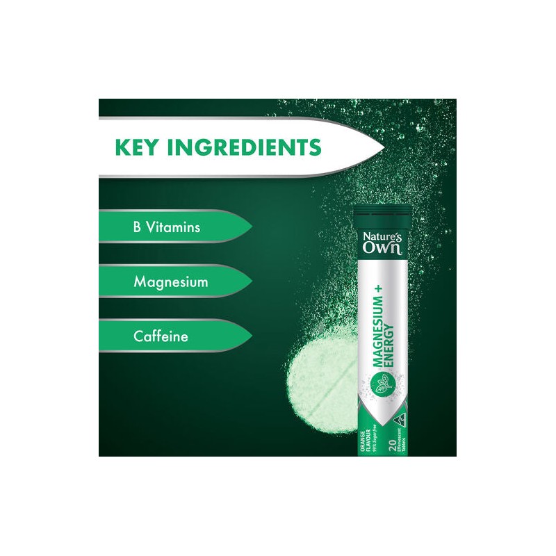 Nature's Own Magnesium + Energy Effervescent 20 Tablets
